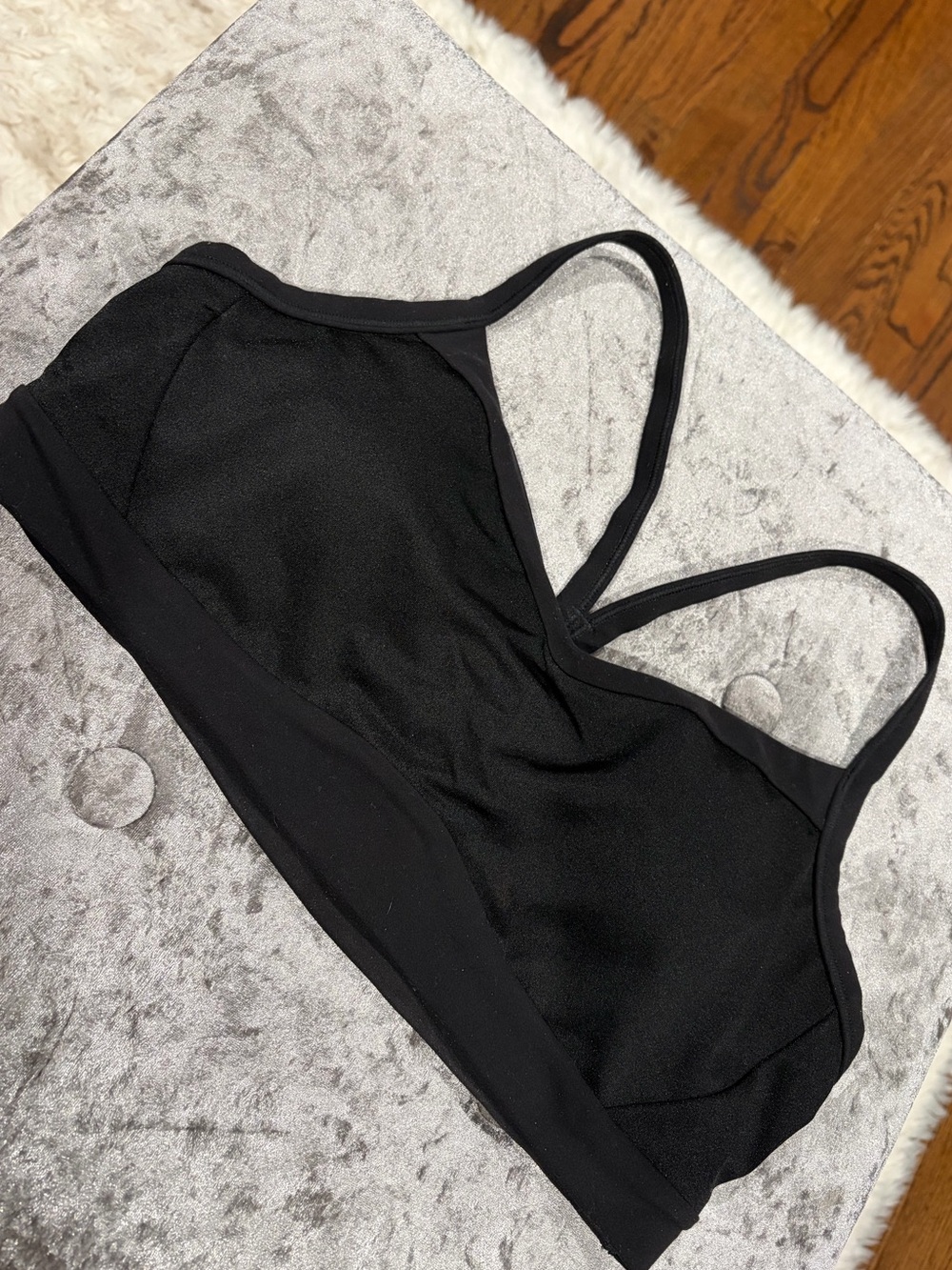 Athleta Black Seamless Sports Bralette